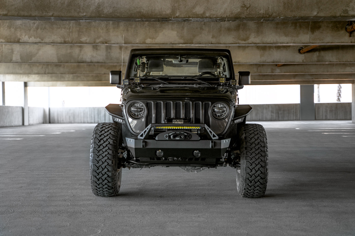 FS-25 Stubby Front Bumper with Plated Bull Bar by DV8 Offroad
