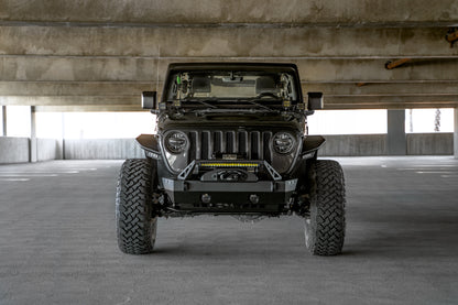 FS-25 Stubby Front Bumper with Plated Bull Bar by DV8 Offroad