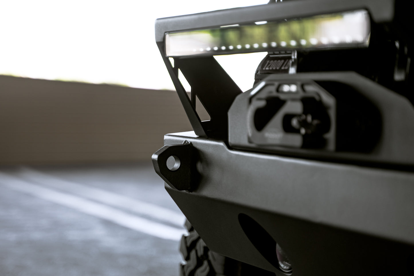 FS-25 Stubby Front Bumper with Plated Bull Bar by DV8 Offroad