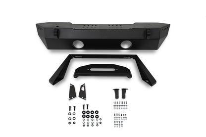 FS-25 Stubby Front Bumper with Plated Bull Bar by DV8 Offroad