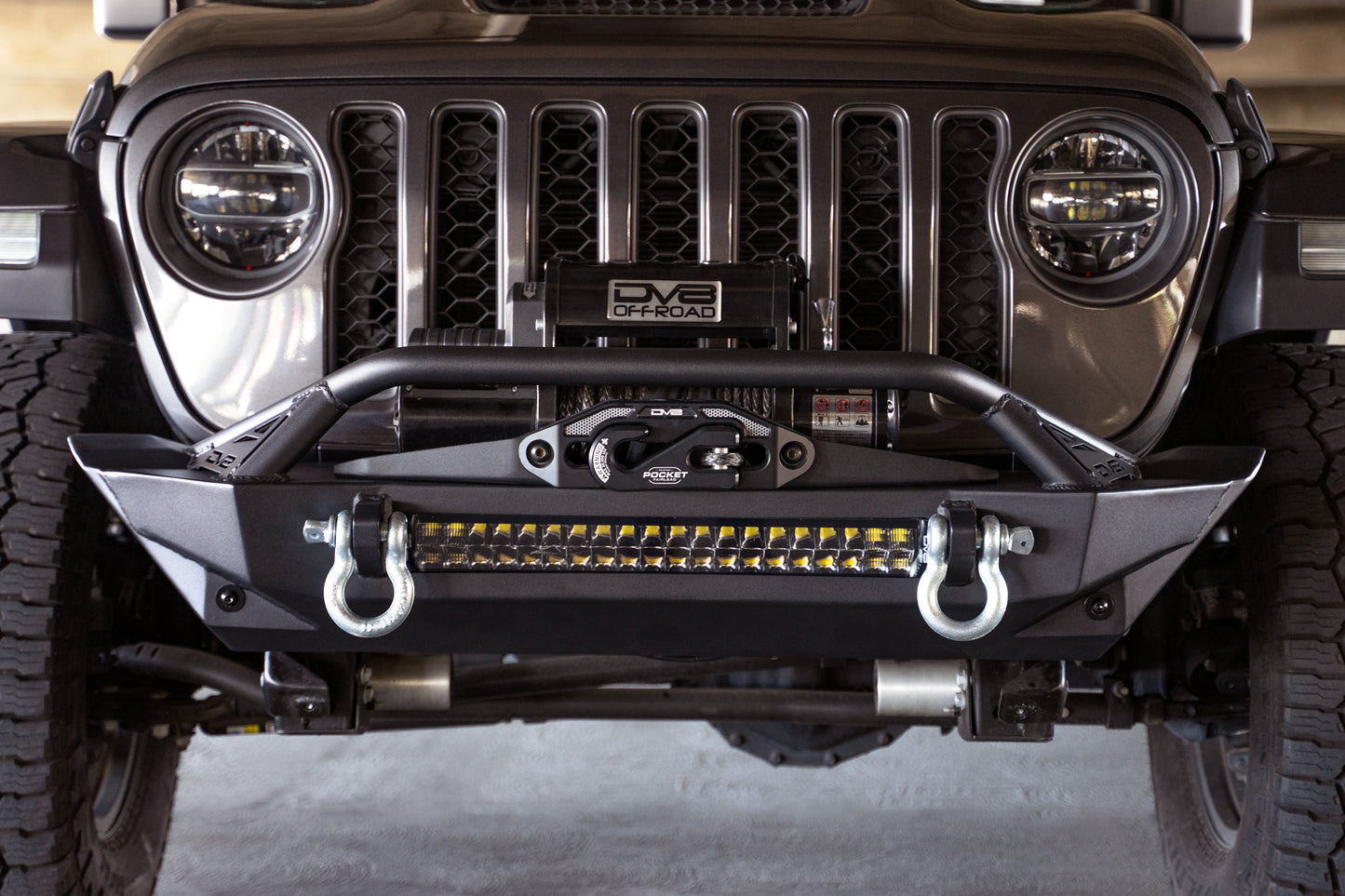 Jeep Wrangler JK/JL & Gladiator JT FS-1 Series Stubby Front Bumper by DV8 Offroad