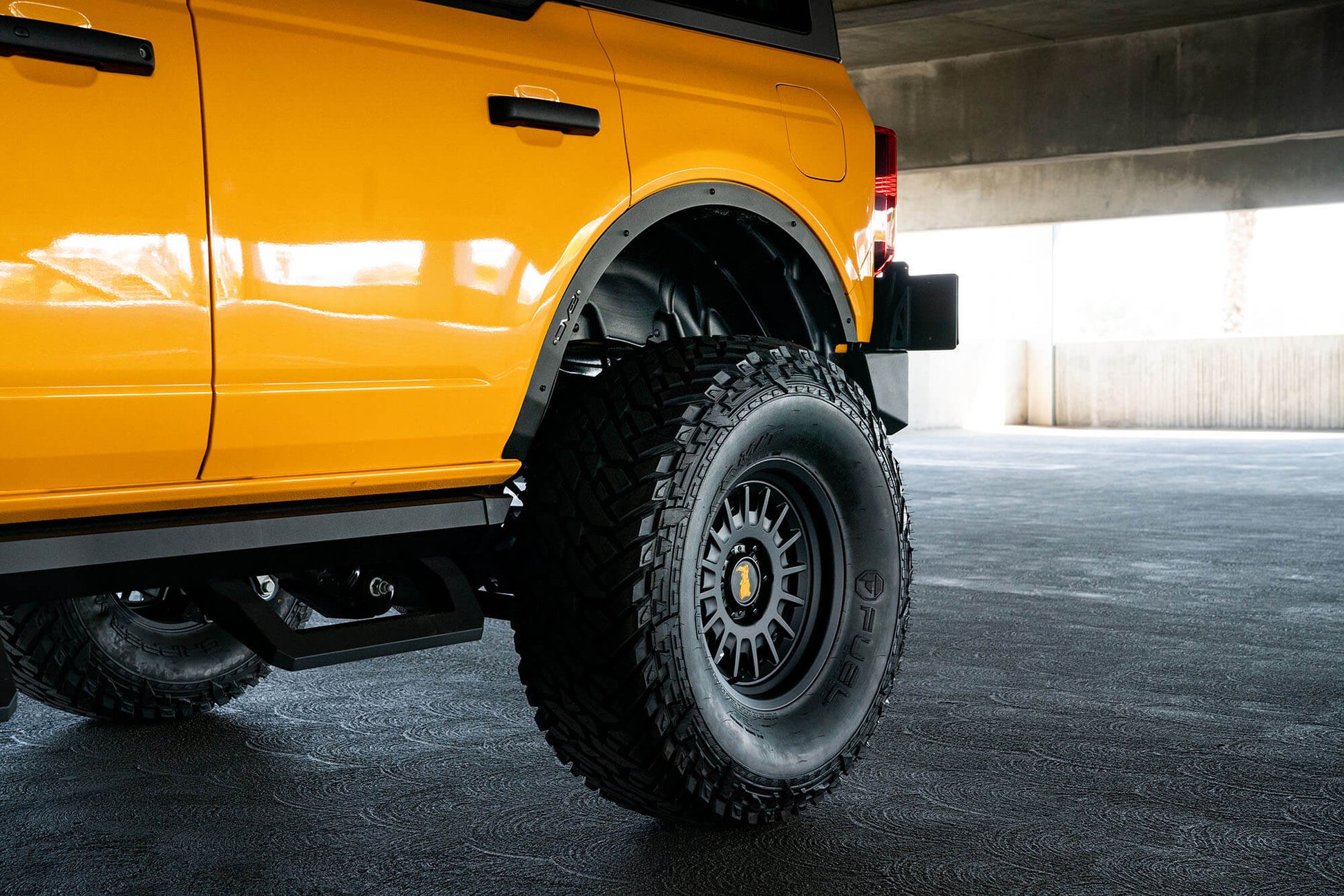 Fender flare deletes for the 2021+ Bronco by DV8 Offroad