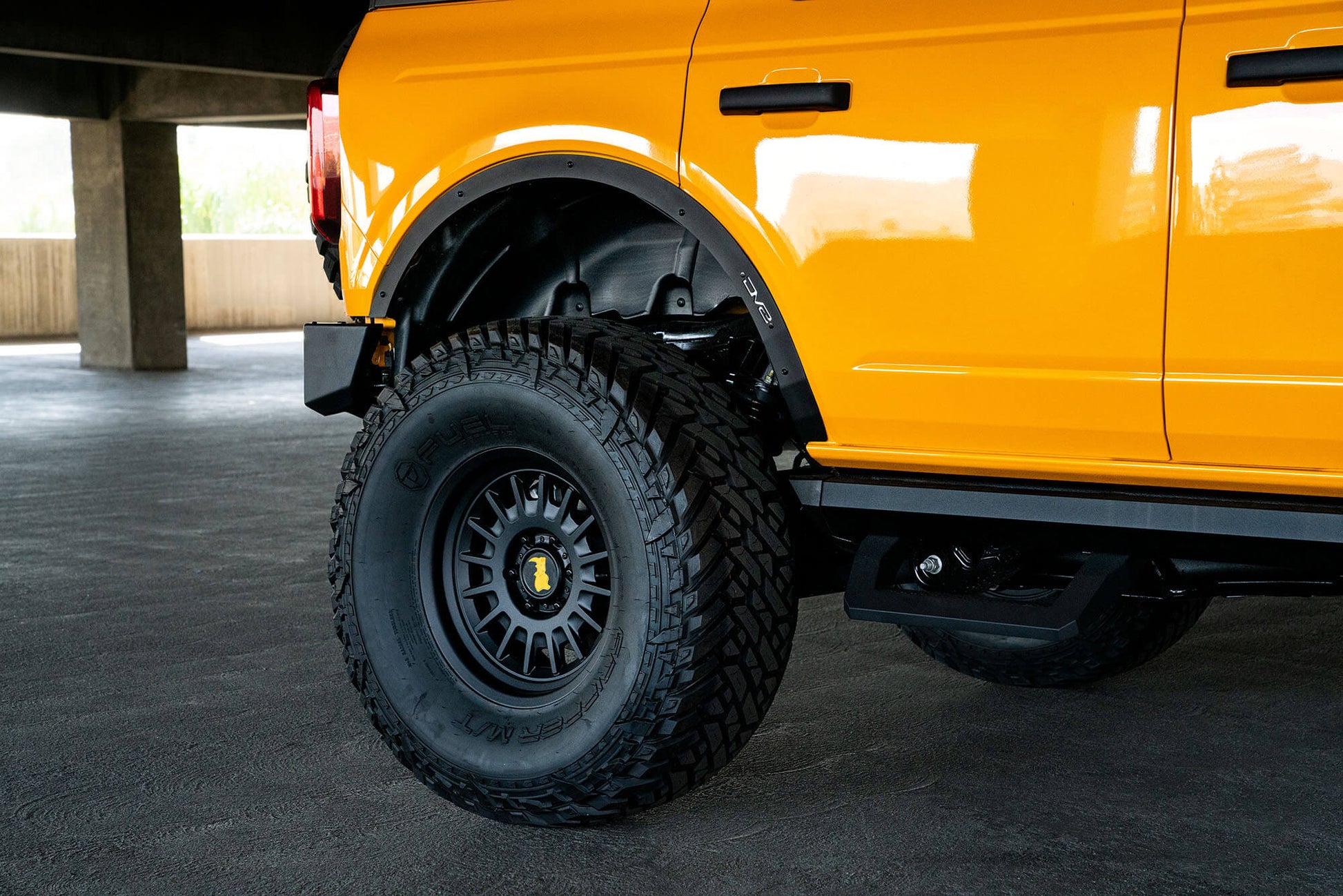 Fender flare deletes for the 2021+ Bronco by DV8 Offroad