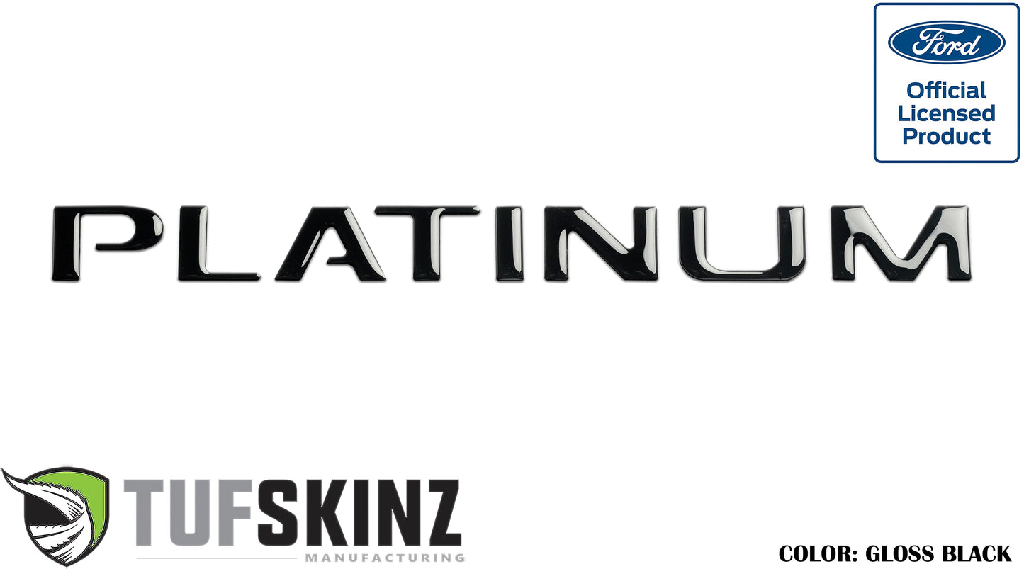 Tailgate Letter Inserts Fits 2015-2017 Ford F-150 Platinum by Tufskinz.com