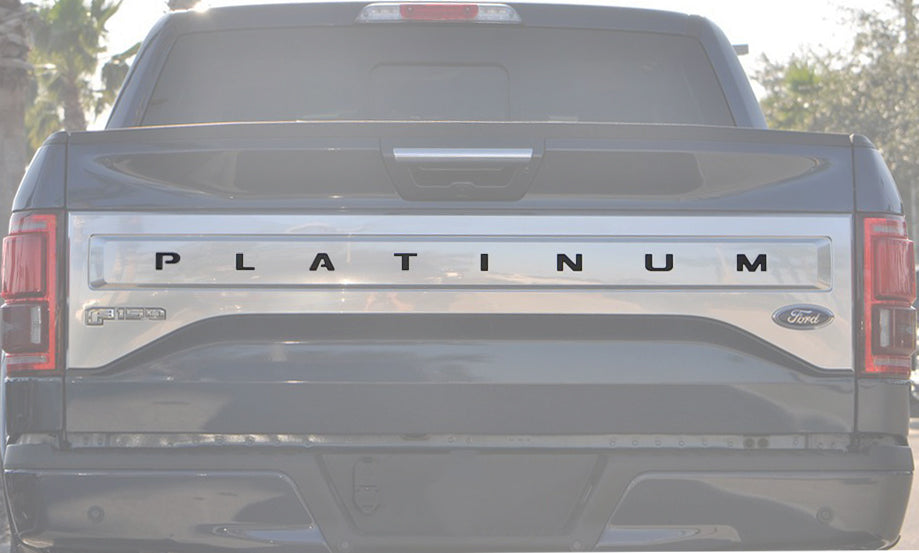 Tailgate Letter Inserts Fits 2015-2017 Ford F-150 Platinum by Tufskinz.com