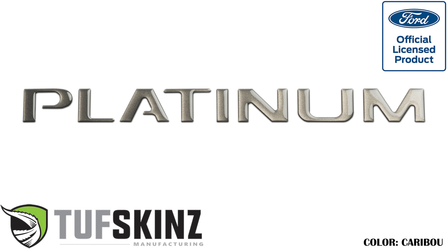 Tailgate Letter Inserts Fits 2015-2017 Ford F-150 Platinum by Tufskinz.com