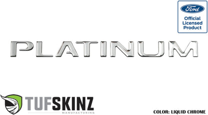 Tailgate Letter Inserts Fits 2015-2017 Ford F-150 Platinum by Tufskinz.com