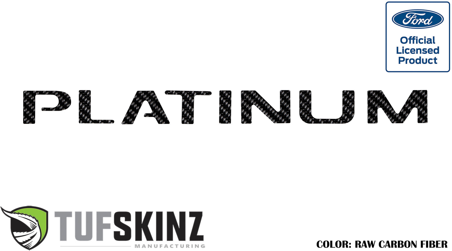 Tailgate Letter Inserts Fits 2015-2017 Ford F-150 Platinum by Tufskinz.com