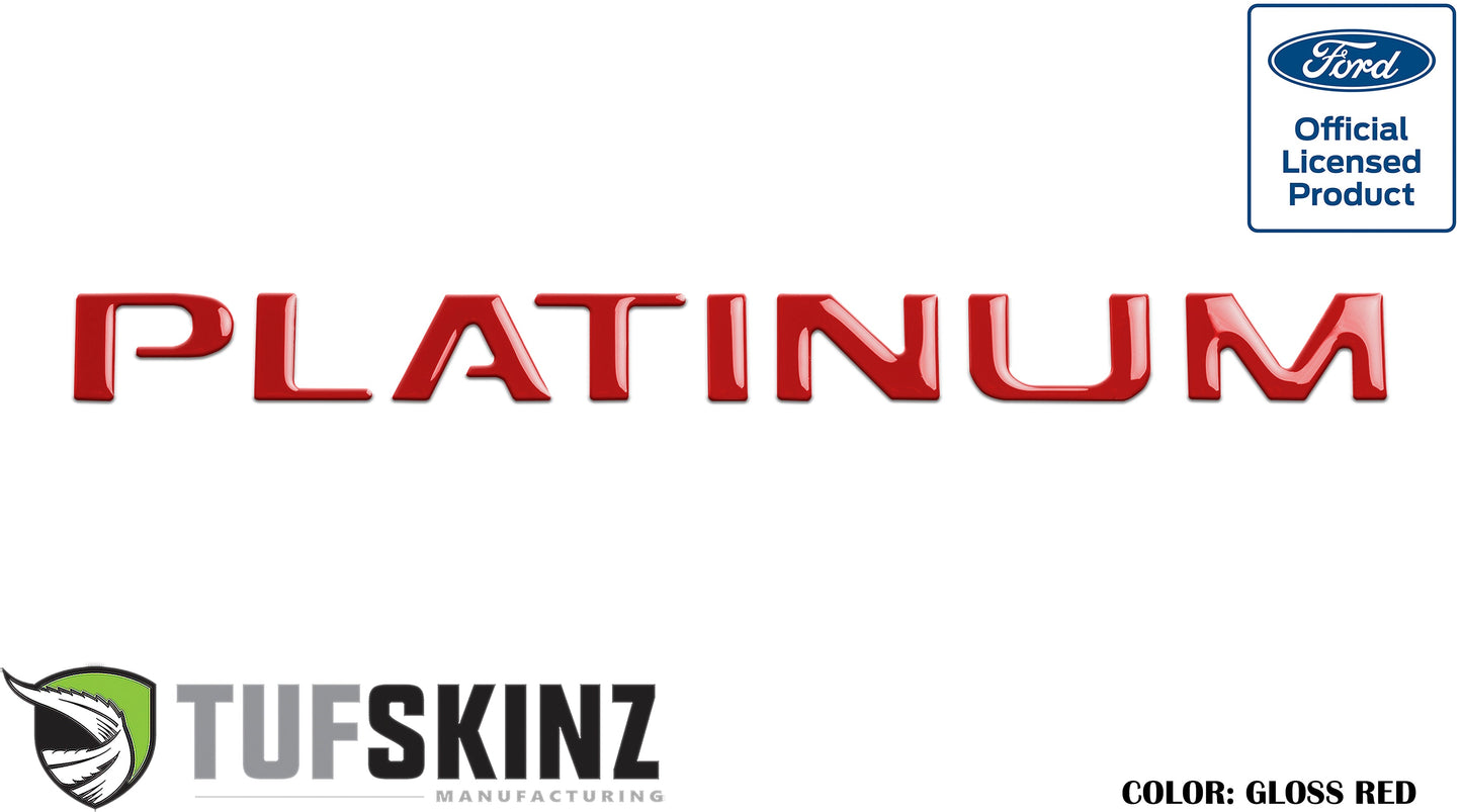 Tailgate Letter Inserts Fits 2015-2017 Ford F-150 Platinum by Tufskinz.com