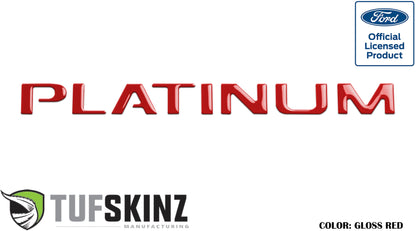 Tailgate Letter Inserts Fits 2015-2017 Ford F-150 Platinum by Tufskinz.com