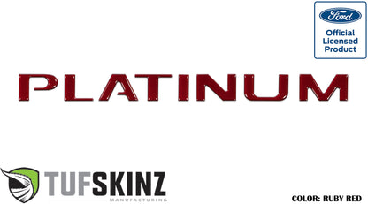 Tailgate Letter Inserts Fits 2015-2017 Ford F-150 Platinum by Tufskinz.com