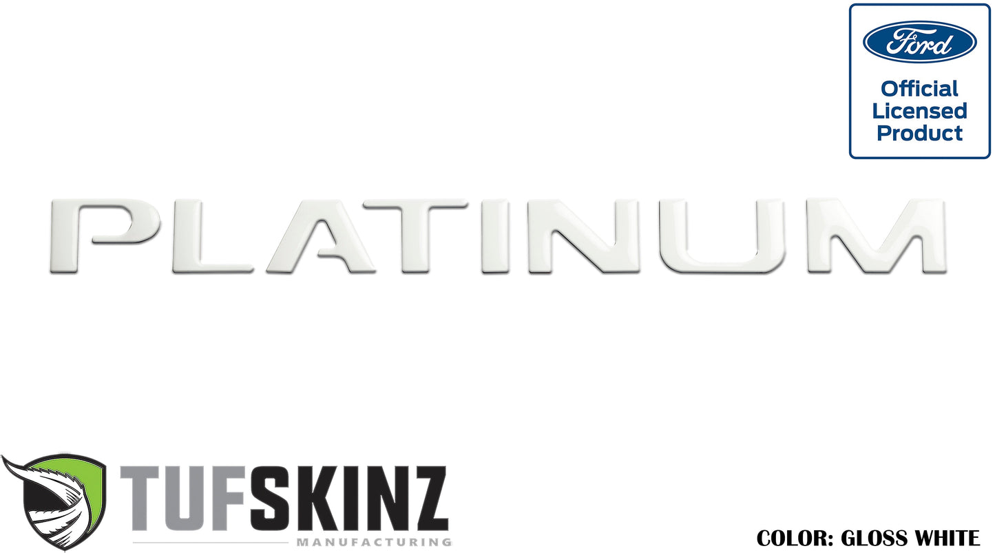 Tailgate Letter Inserts Fits 2015-2017 Ford F-150 Platinum by Tufskinz.com