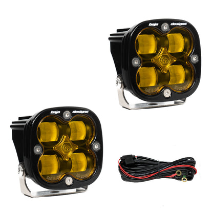 Squadron SAE LED Light Pod Pair (SAE Fog; Baja Amber) by Baja Designs