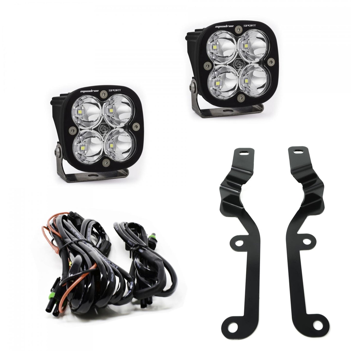 Squadron Sport A-Pillar Kit - '19-24 Silverado 1500 (Spot; Clear) by Baja Designs