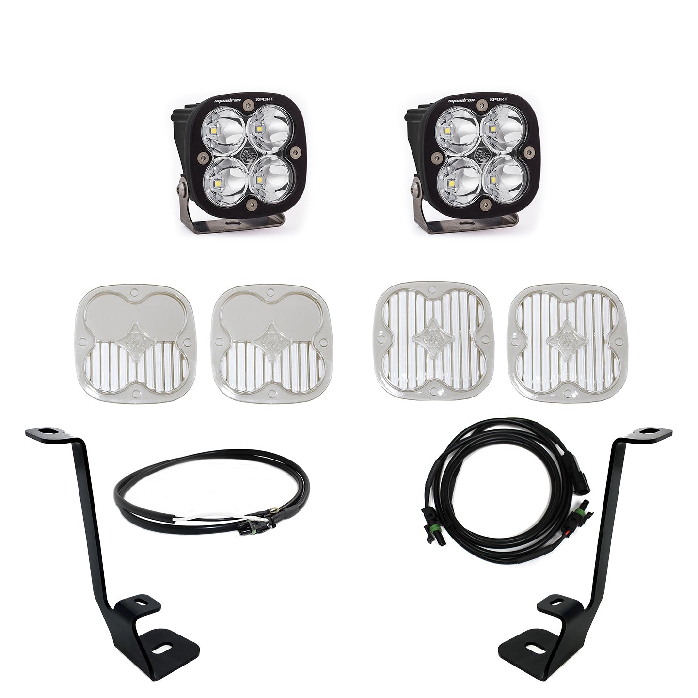 Squadron Sport A-Pillar Kit - '21-22 F-150 (Spot; Clear; Upfitter Wiring) by Baja Designs
