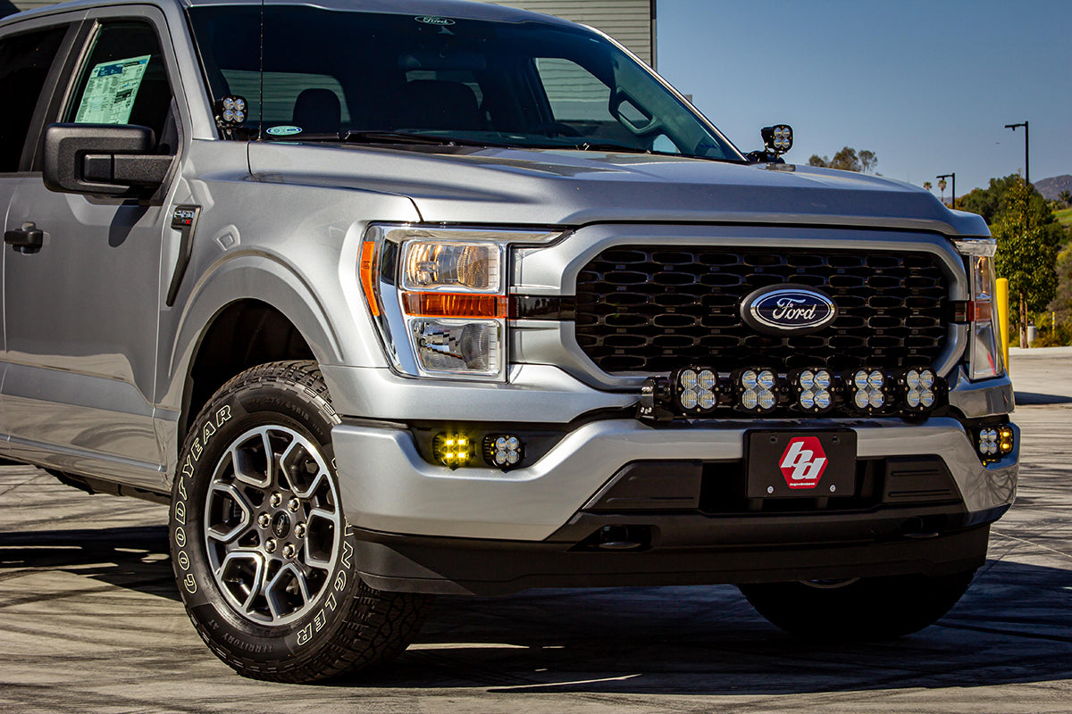 Squadron Sport A-Pillar Kit - '21-22 F-150 (Spot; Clear; Upfitter Wiring) by Baja Designs