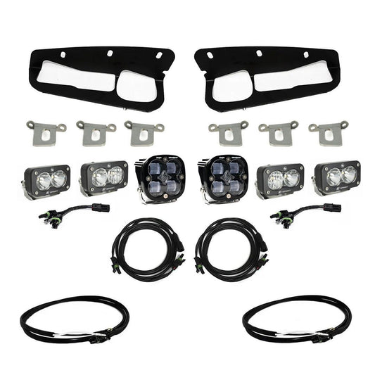 Squadron SAE/Dual S2 Sport Steel Bumper Fog Pocket Light Kit by Baja Designs