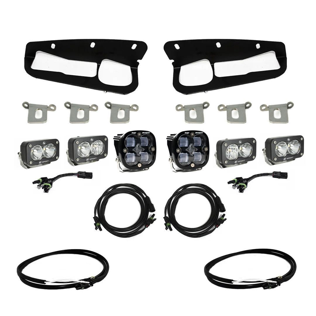 Squadron SAE/Dual S2 Sport Steel Bumper Fog Pocket Light Kit by Baja Designs