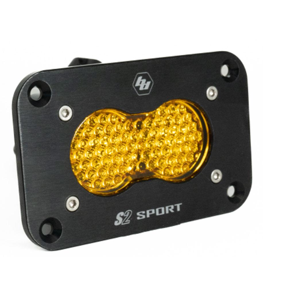 S2 Sport Black Flush Mount LED Light Pod (Work/Scene; Baja Amber) by Baja Designs