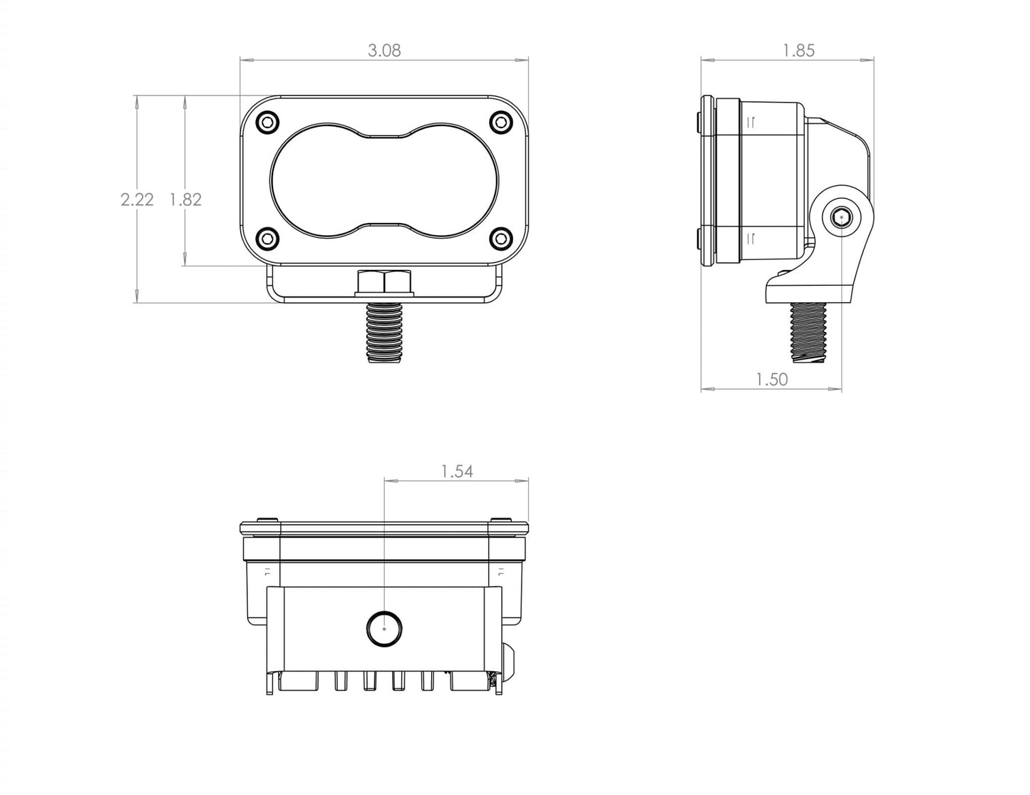 S2 Sport Black LED Light Pod Pair (Driving/Combo; Baja Amber) by Baja Designs