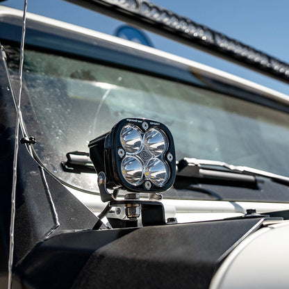 Squadron Sport Black LED Light Pod Pair (Driving/Combo; Clear) by Baja Designs