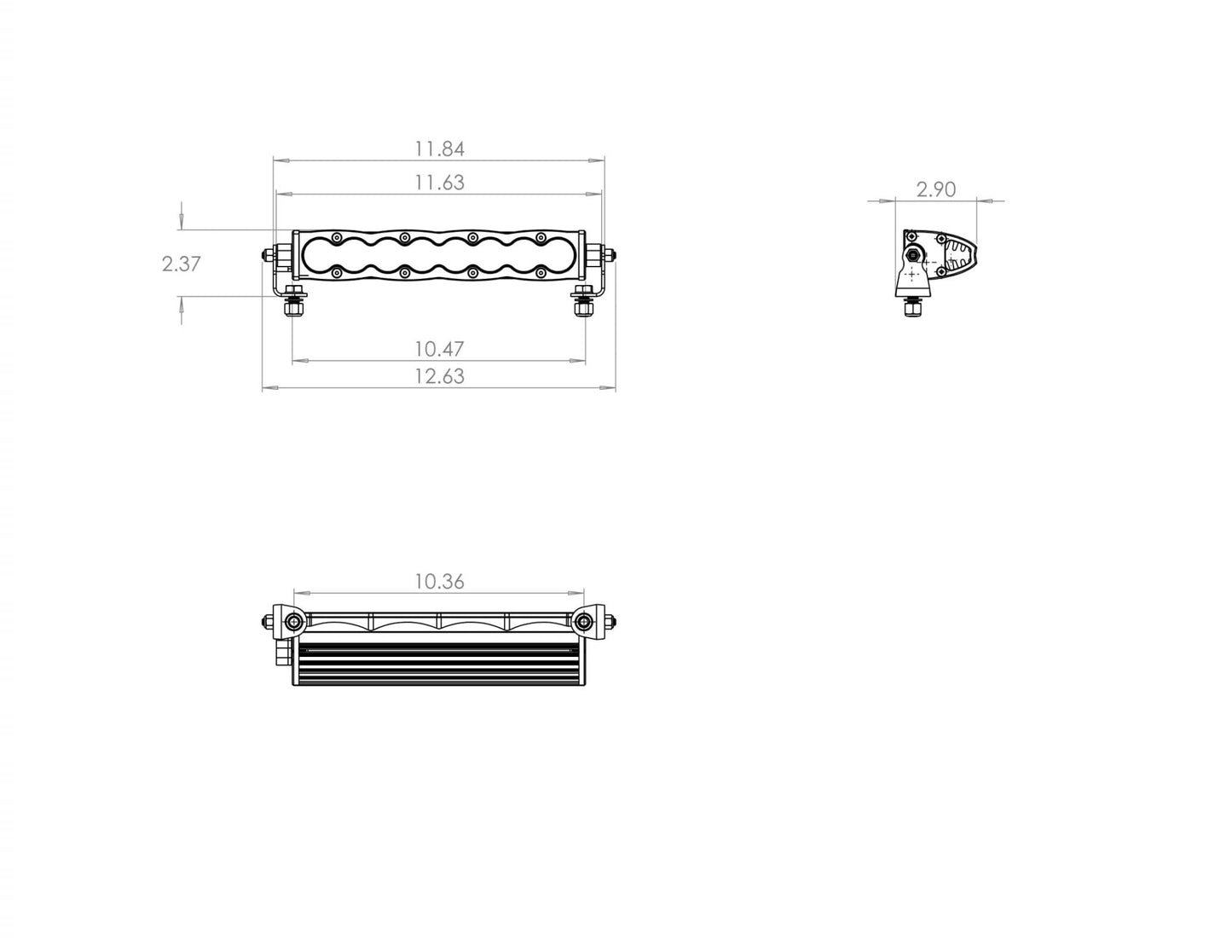 S8 Straight LED Light Bar (10 Inch; Driving/Combo; Baja Amber) by Baja Designs
