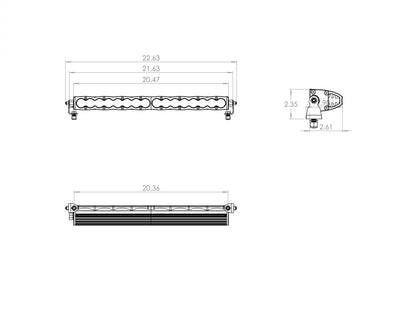 S8 Straight LED Light Bar (20 Inch; Driving/Combo; Clear) by Baja Designs