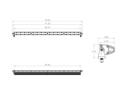 S8 Straight LED Light Bar (40 Inch; Driving/Combo; Clear) by Baja Designs