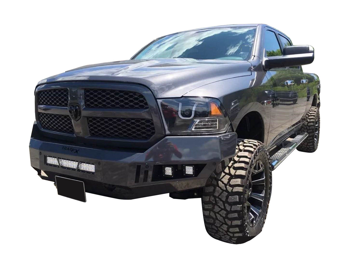 1 Pc Direct Fit W/O Grille Guard W/O WIn Mnt W/O D-Ring Black Titn Pwd Ctd Steel by TrailFX