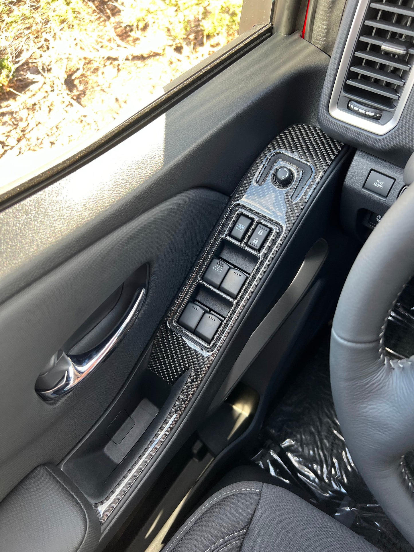Door Switch Accent Trim Fits 2022-2026 Nissan Frontier by Tufskinz.com