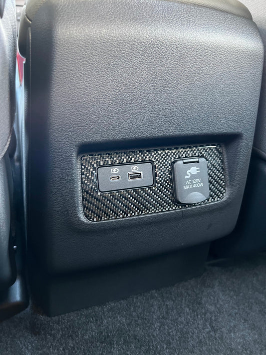 Rear Center Console Accent Trim Fits 2022-2026 Nissan Frontier by Tufskinz.com