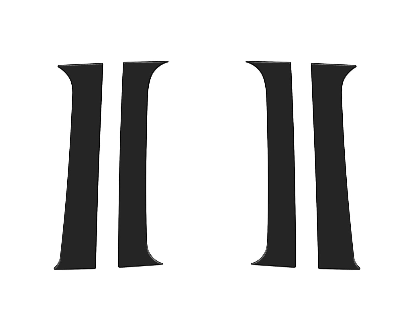 Door Pillars Accent Trim Fits 2022-2026 Nissan Frontier by Tufskinz.com