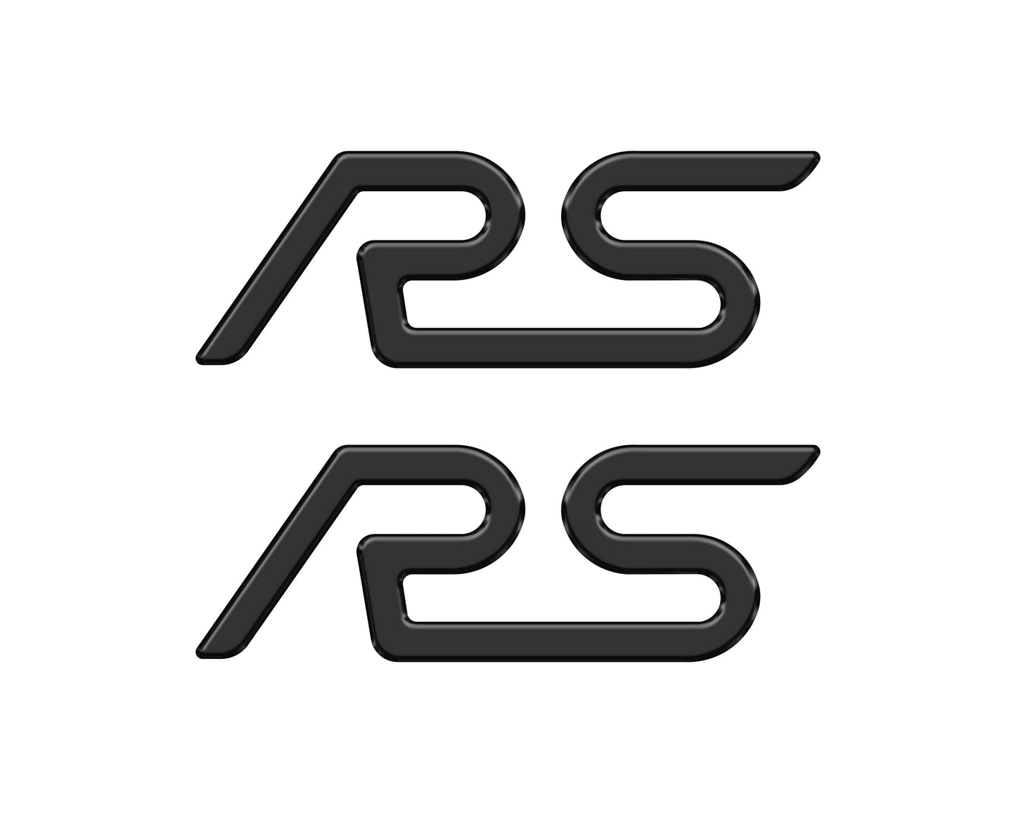 "RS" Spoiler Letter Inserts Fits 2016-2018 Ford Focus RS by Tufskinz.com