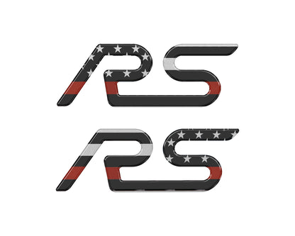 "RS" Spoiler Letter Inserts Fits 2016-2018 Ford Focus RS by Tufskinz.com
