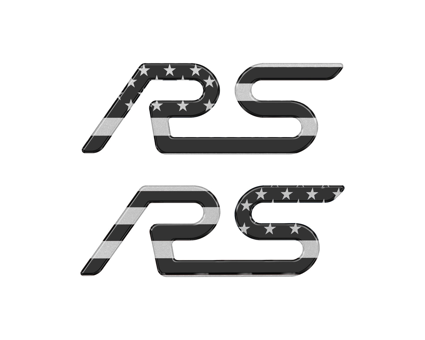 "RS" Spoiler Letter Inserts Fits 2016-2018 Ford Focus RS by Tufskinz.com