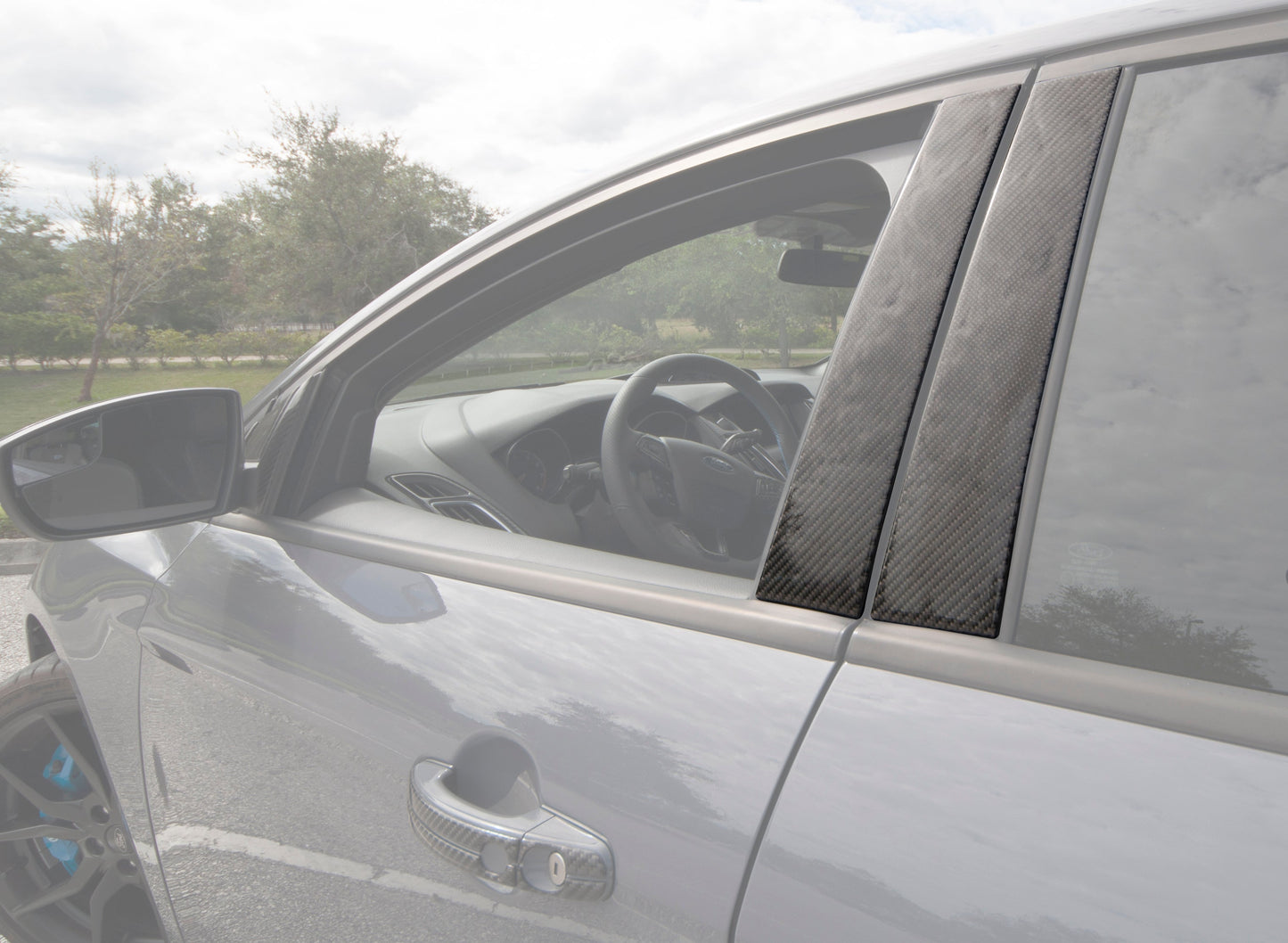 B & C Door Pillars Accent Overlays Fits 2012-2018 Ford Focus by Tufskinz.com