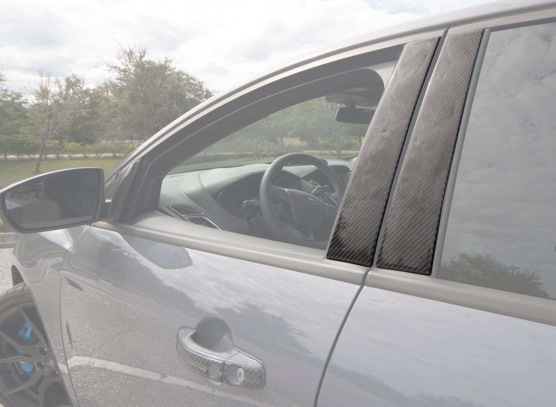 B & C Door Pillars Accent Overlays Fits 2012-2018 Ford Focus by Tufskinz.com