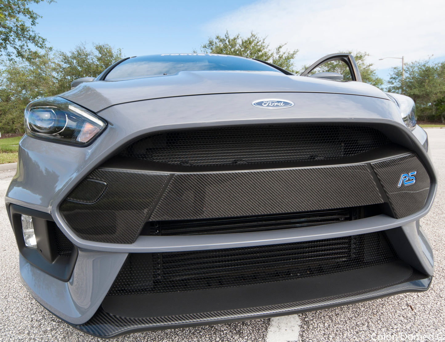 Front Bumper Garnish Overlay Fits 2016-2018 Ford Focus RS by Tufskinz.com
