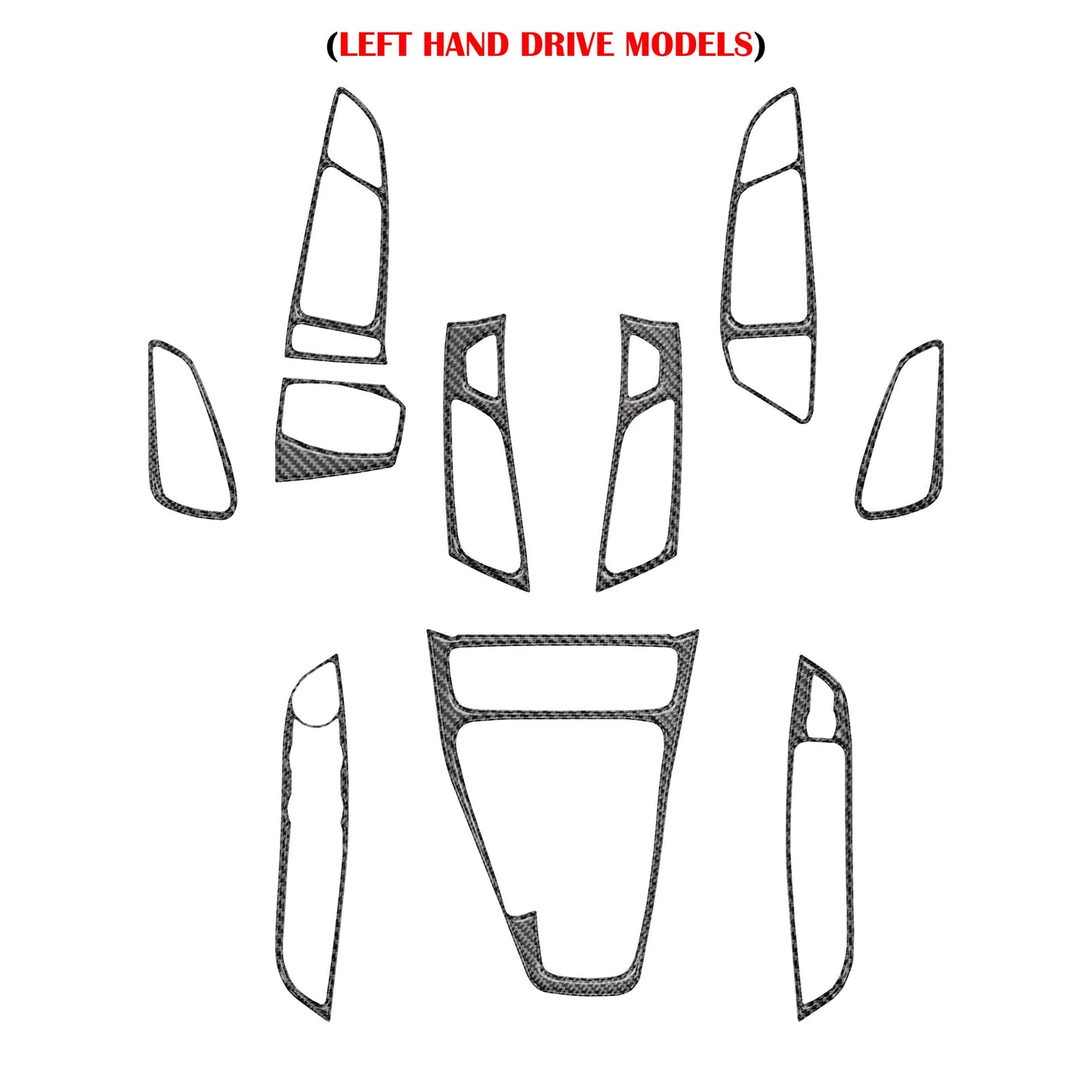 Front Interior Dash Kit Fits 2015-2018 Ford Focus, RS, ST by Tufskinz.com