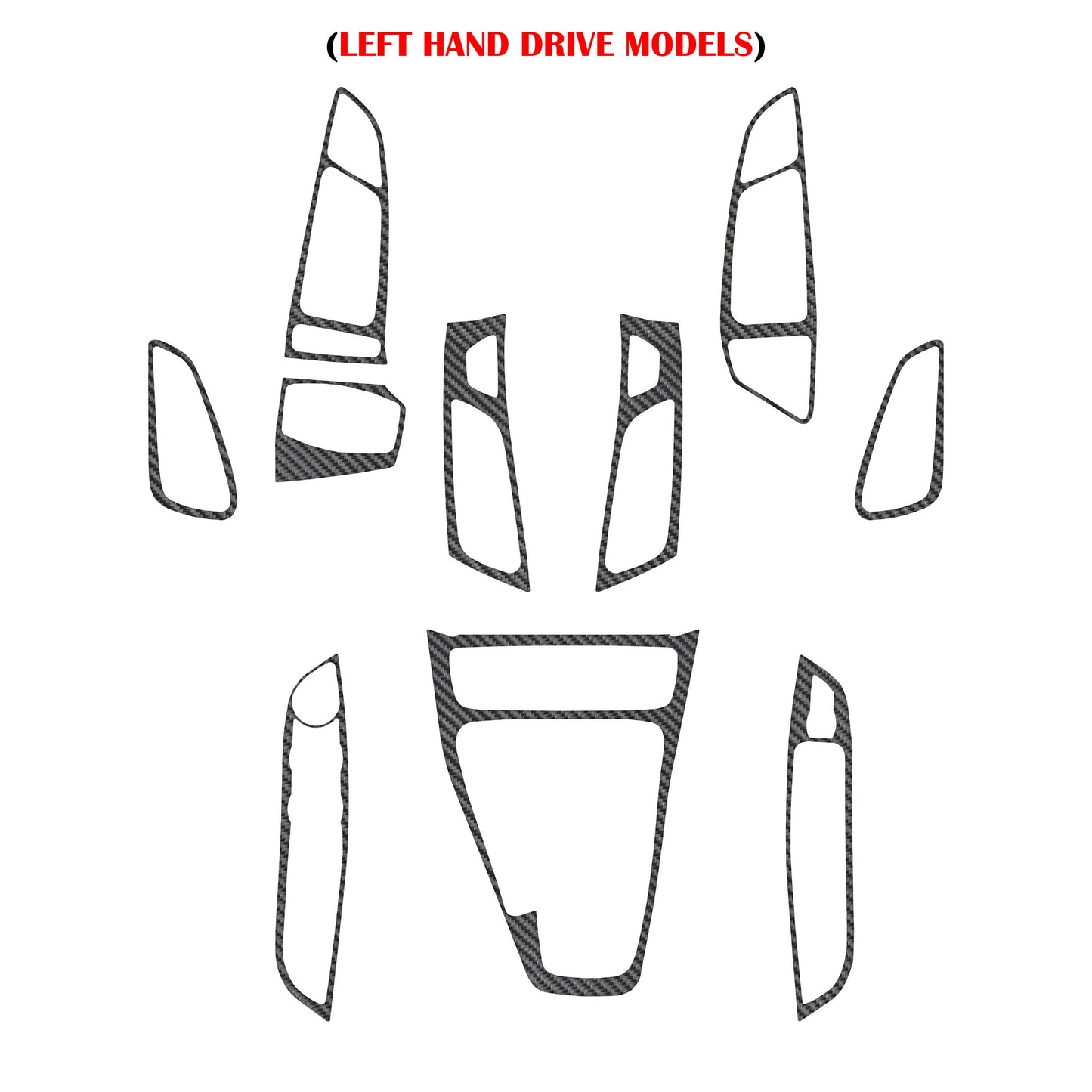 Front Interior Dash Kit Fits 2015-2018 Ford Focus, RS, ST by Tufskinz.com