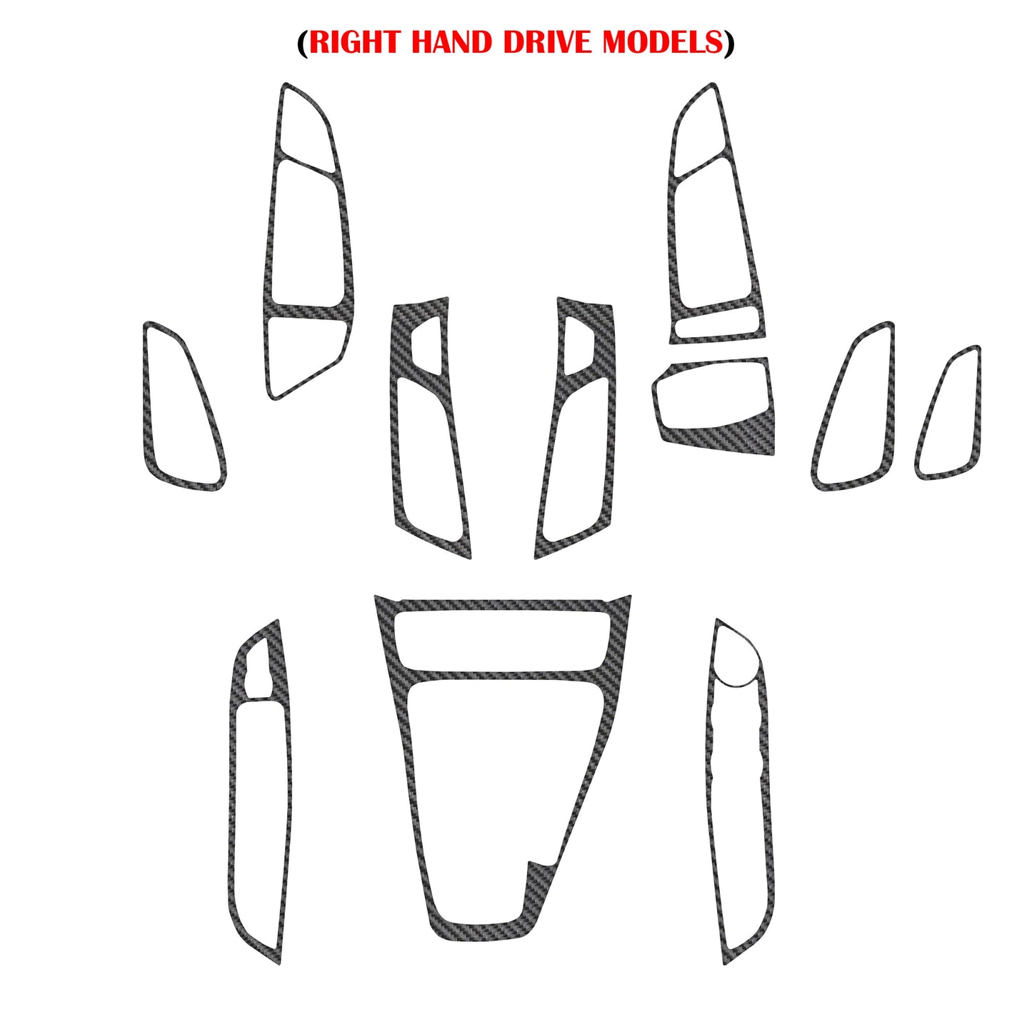 Front Interior Dash Kit Fits 2015-2018 Ford Focus, RS, ST by Tufskinz.com
