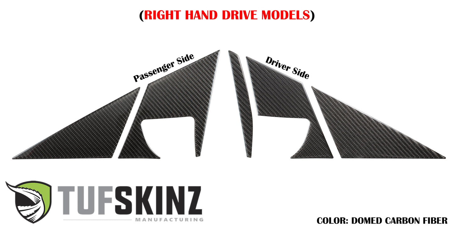 A-Door Pillar Overlays Fits 2012-2018 Ford Focus, RS, ST by Tufskinz.com