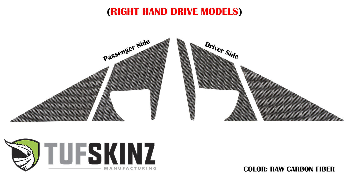 A-Door Pillar Overlays Fits 2012-2018 Ford Focus, RS, ST by Tufskinz.com