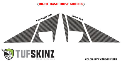 A-Door Pillar Overlays Fits 2012-2018 Ford Focus, RS, ST by Tufskinz.com