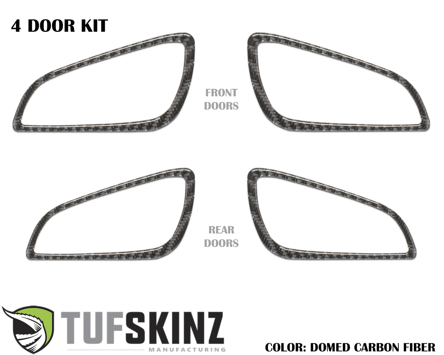 Interior Door Handle Surround Accents Fits 2015-2018 Ford Focus, RS, ST by Tufskinz.com