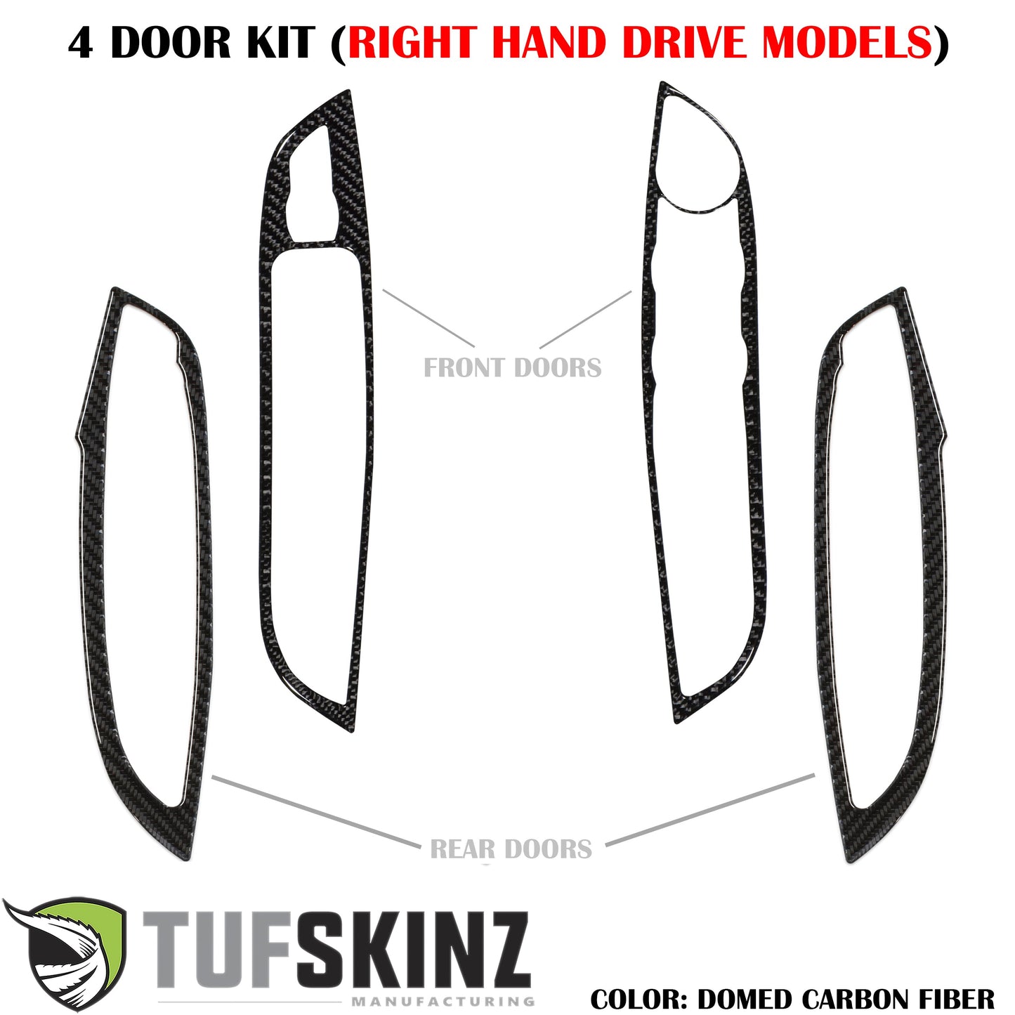 Interior Door Switch Panel Accent Trim Fits 2015-2018 Ford Focus by Tufskinz.com