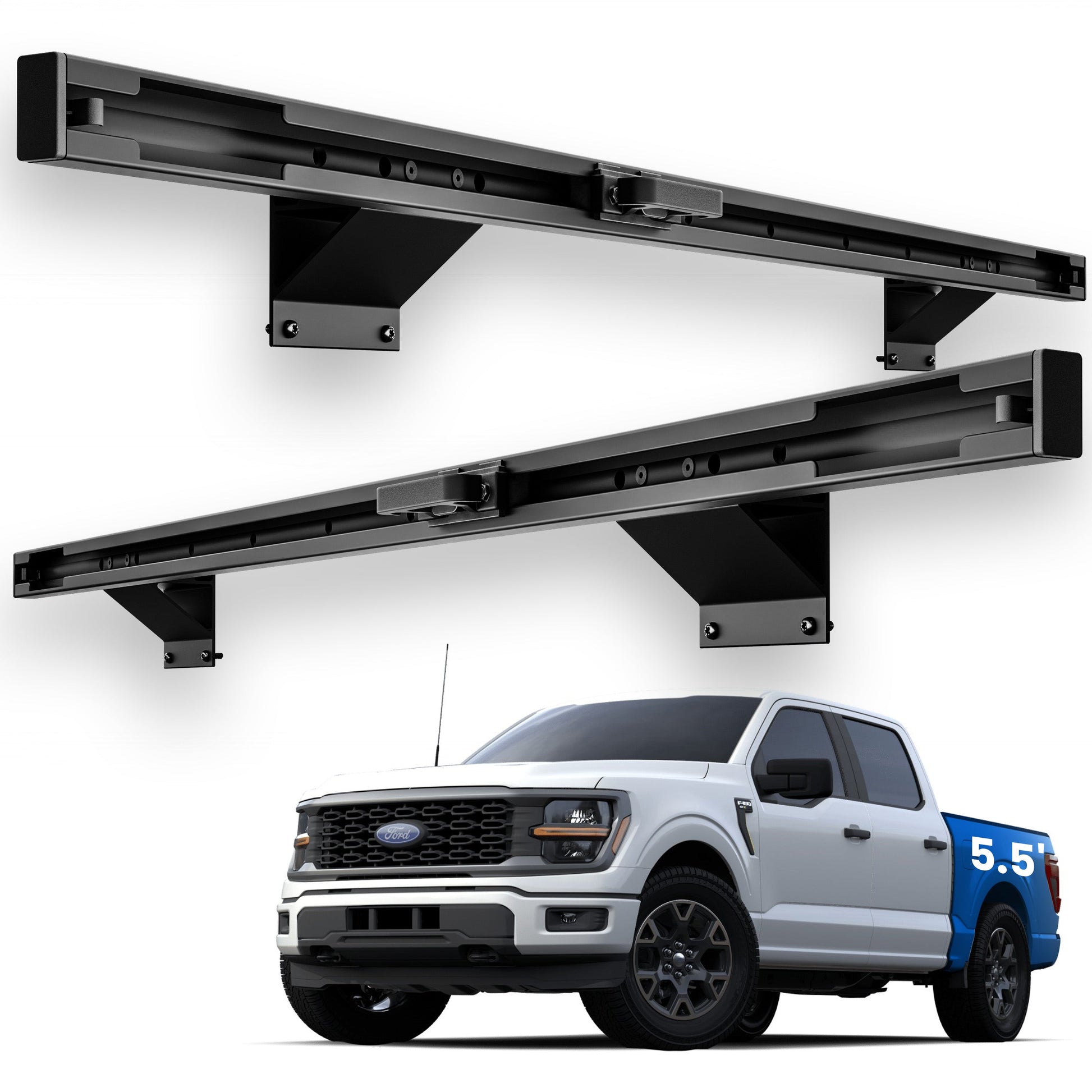 Integral Rails + Tie-down Cleats - Ford F150 & Raptor 2015+ (5.5' Bed Only) by Integral Truck