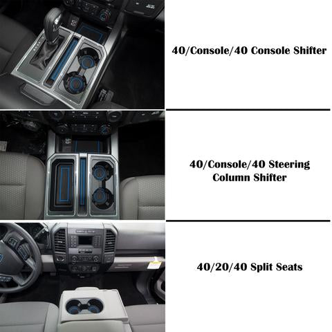 Cup Holder Inserts Fits 2017-2020 Ford F-150 by Tufskinz.com