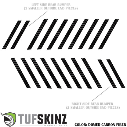 Rear Bumper Ridge Inserts Fits 2009-2014 Ford F-150 by Tufskinz.com