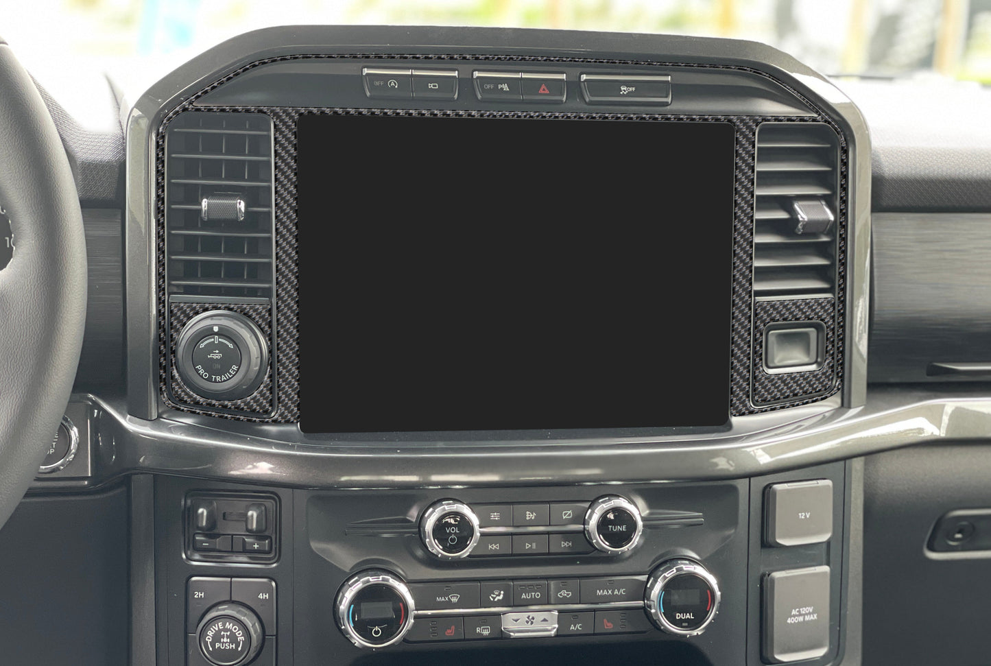Navigation Screen Accent Trim Fits 2021-2026 Ford F-150 by Tufskinz.com